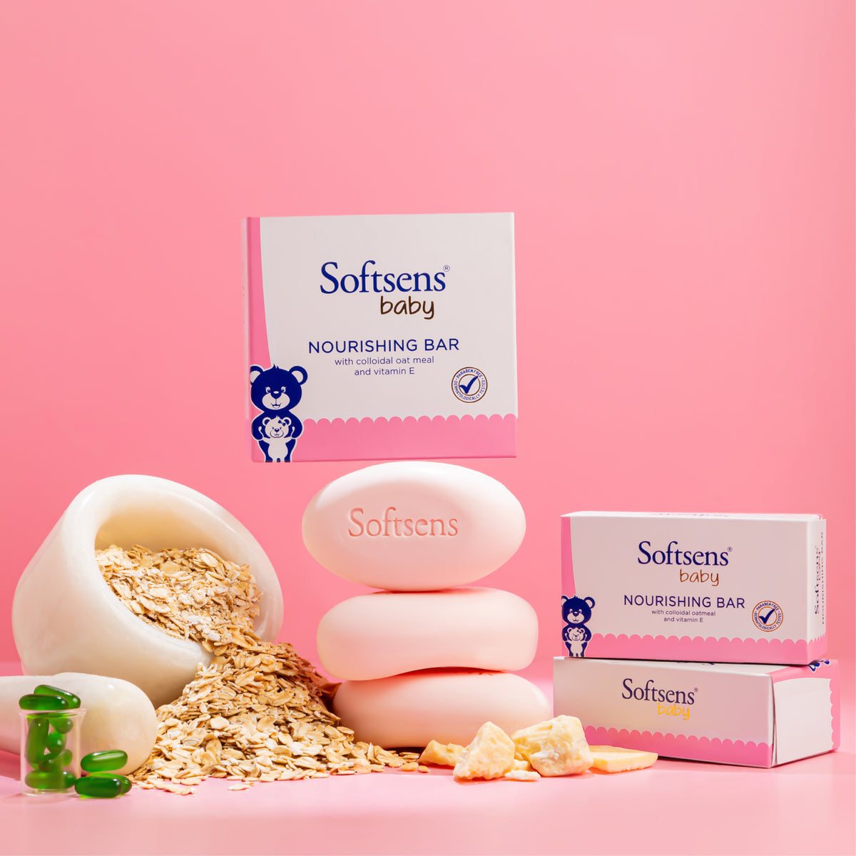 Nourishing Baby Bar Soap 100g x 3 Multipack Softsens Baby India