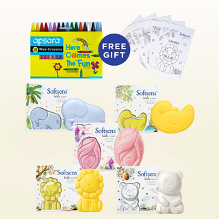 Assorted Pack of 5 Kids Soap with FREE Gift