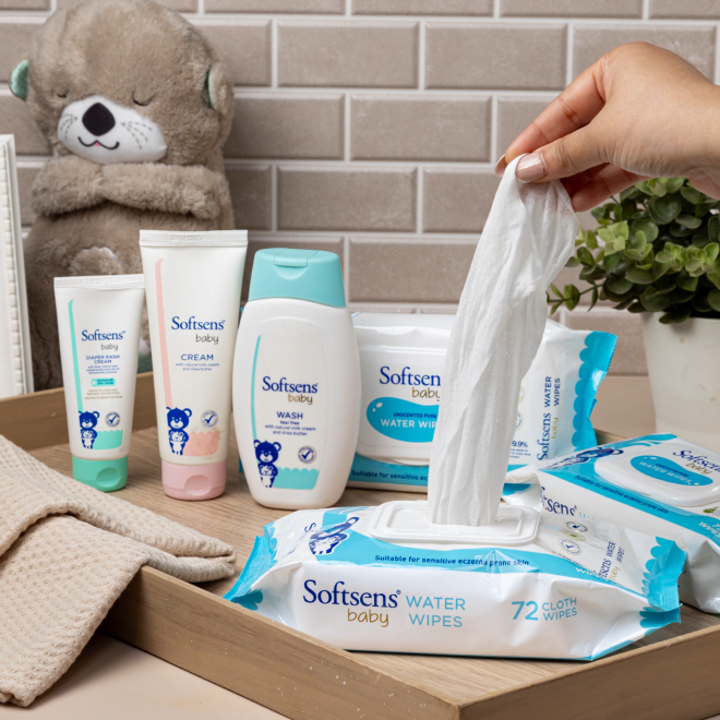 From Diaper Changes to Mealtime Mishaps: Softsens Skin Care Wet Wipes for your Baby