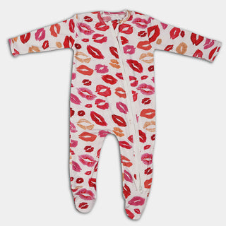 Sweet Kisses Bamboo Zipper Footie