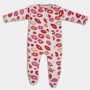 Sweet Kisses Bamboo Zipper Footie