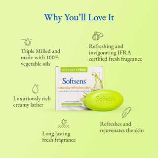 Naturally Refreshed Skin Cream Bar Soap (100g x 3 Multipack)