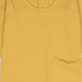 Warm Mustard Ribbed Romper