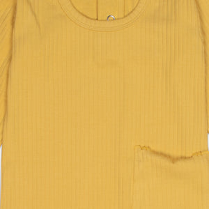 Warm Mustard Ribbed Romper