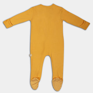 Marigold Bamboo Zipper Footie