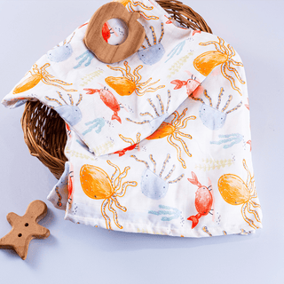 Under the Sea Organic Muslin Swaddle