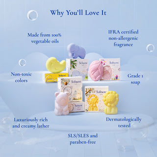 Assorted Pack of 5 Kids Soaps (75gm x 5)