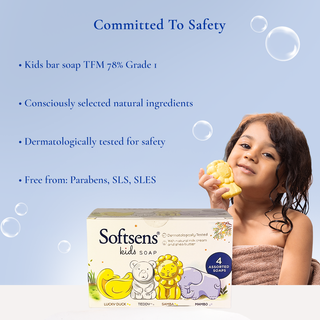 Assorted Pack of 4 Kids Soaps (75gm x 4)