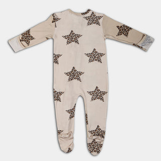 Young Star Ruffled Bamboo Zipper Footie