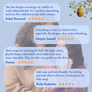 Assorted Pack of 5 Kids Soaps (75gm x 5)