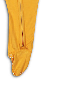 Marigold Bamboo Zipper Footie