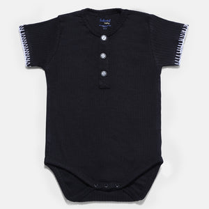 Pack of 2 Black & White Ribbed Bodysuit