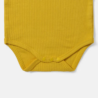 Warm Mustard Ribbed Bodysuit