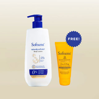 Naturally Soft Skin Body Lotion 400ml + Free Sunblock 50g