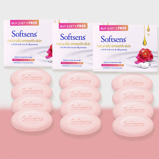 Naturally Smooth Skin Cream Bar Soap (100g x 4 Multipack)