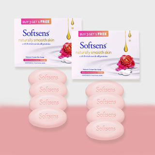 Naturally Smooth Skin Cream Bar Soap (100g x 4 Multipack)
