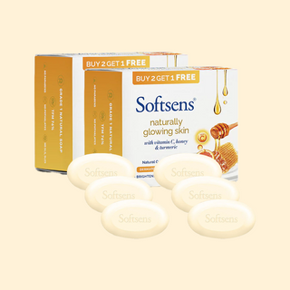 Naturally Glowing Skin Cream Bar Soap (100g x 3 Multipack) Pack of 2