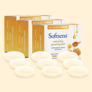 Naturally Glowing Skin Cream Bar Soap (100g x 3 Multipack) Pack of 3