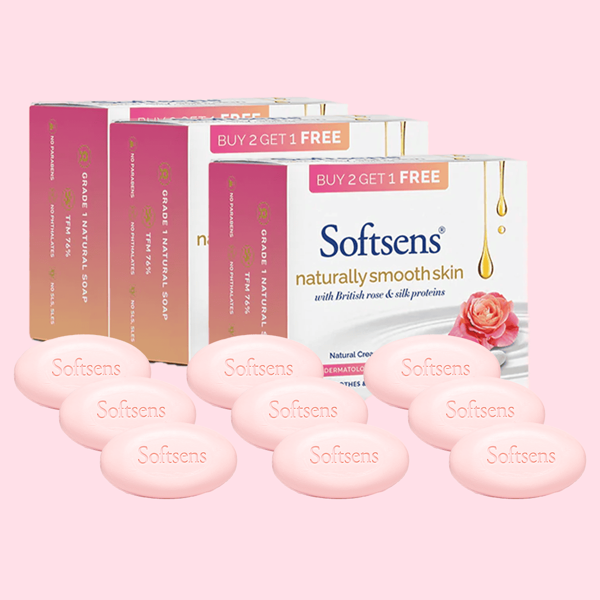 Naturally Smooth Skin Cream Bar Soap (100g x Multipack)