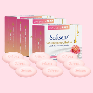 Naturally Smooth Skin Cream Bar Soap (100g x 3 Multipack) Pack of 3