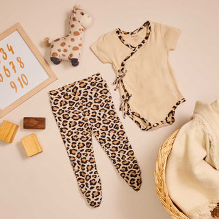 Wild Ones Front-tie Bodysuit & Leggings 2-pc Set