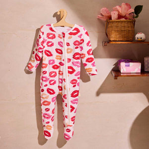 Sweet Kisses Bamboo Zipper Footie