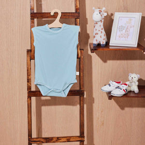 Aquifer Teal Soft Bamboo Onesie