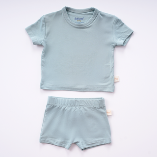 Aquifer Teal Bamboo T-shirt & Shorts