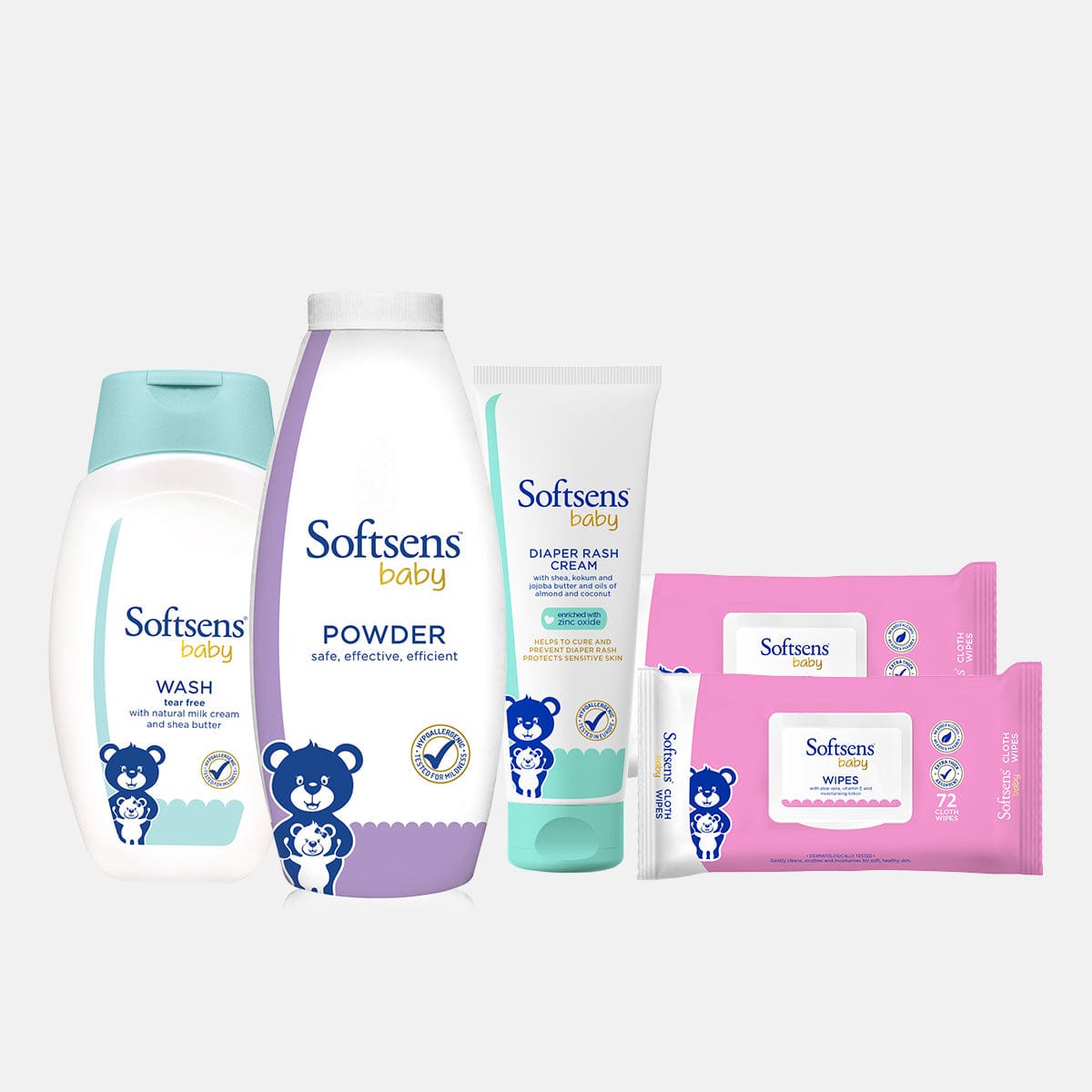 Johnson's Baby Care Essentials Gift Set, Baby Skincare Set with Body Wash &  Shampoo, Body Lotion, & Zinc Oxide Diaper Rash Paste for Baby's Delicate