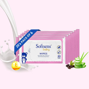 Skin Care Wet Wipes (Pack of 20) Pack of 6