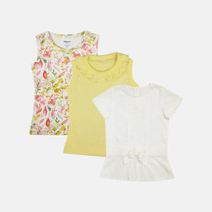 Pack of 3 Organic Cotton Tops for Little Girls – Softsens Baby India