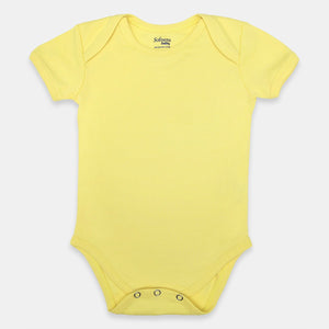 3-pack Organic Cotton Baby Bodysuits (blue + yellow + pink)