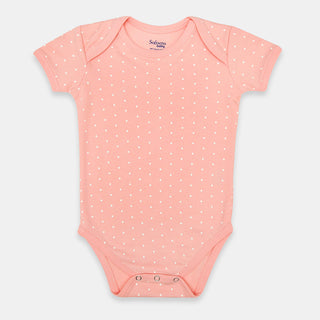 Pink & White Polka Dotted Organic Cotton Bodysuit