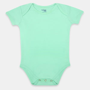 3-pack Organic Cotton Baby Bodysuits (mint + blue + yellow)