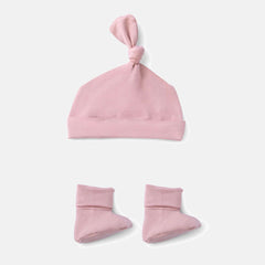 Coral Blush Bamboo Beanie & Booties