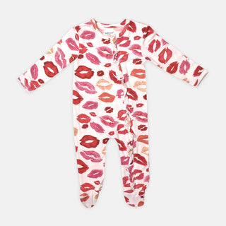 Li'l Loves Pack of 3 Ruffled Bamboo Zipper Footies