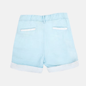 Sky Blue Oxford Shorts