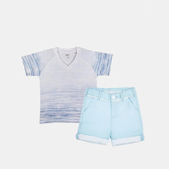 2-Piece Beach Life T-shirt & Oxford Shorts Set