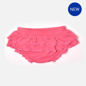 Sweet Pink Ruffled Bamboo Bloomer Shorts