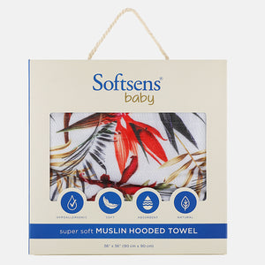 Safari Dreams Hooded Towel Super Soft Muslin