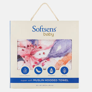Color Story Hooded Towel Super Soft Muslin