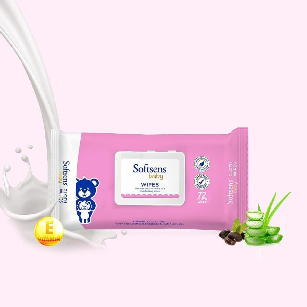 Wipes Baby Wipes Skin Care Wet Wipes Pack of 72 Softsens